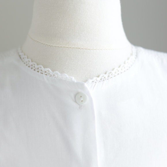 Strasburg Dress White Smocked Embroidery Cotton Size 5 Spring Portrait Vacation - Picture 5 of 7